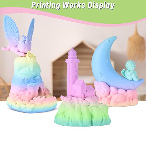 Image of ERYONE Matte Rainbow 3D Printer PLA Filament 1.75 + /- 0.03mm, Matte Muticolor Filament PLA 1KG(2.2LBS) Spool, Macaron Rainbow