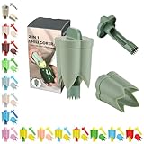 Pepper Corer, 2 in 1 Red Bell Pepper Seed Corer Remover Tool, Fruit & Vegetable Corers Quick Cave Tools for Jalapeno Cutter Deseeder, Green