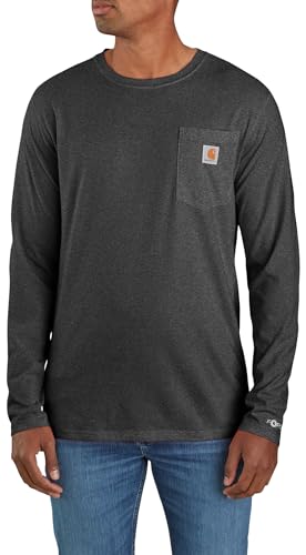 Image of Carhartt Men's Force Relaxed Fit Midweight Long-Sleeve Pocket T-Shirt