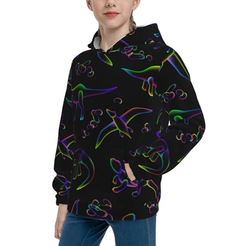 Dinosaur Kid Hoodies Boys Sweatshirts Girls Pullover with Pocket2