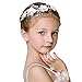 Diadema Nupcial, Taumie cristal Parpadeante Joya para el Pelo y Flor de Muñeca de Perlas, Accesorios para el Cabello de Novia para Mujeres, Crystal Accesorios para el Pelo Corona para Niñas