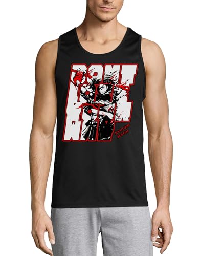 Camiseta sin mangas Anime 107 de algodón para entrenar o vestir cómodo en verano