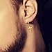 3 Pairs Mens Cross Drop Dangle Earrings Set Hanging Dangling Crucifix Hinged Earingings Stainless Steel Black Gold Silver