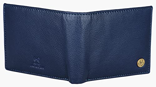 Image of WildHorn Rfid Protected Leather Wallet For Men,Navy Blue