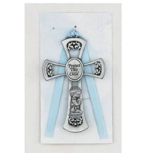 KeegansCatholicTreasuresMcVan Inc. 3 3/4 Boy Blue Crossed - Décor Gift Religious PW