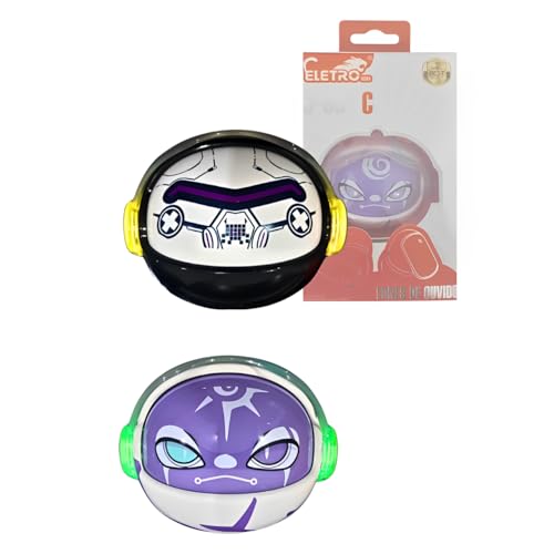 Fone De Ouvido Bluetooth Com Led Rgb E Cordão Muda De Face