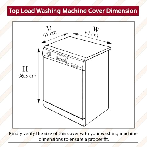 Image of The Furnishing Tree PVC Washing Machine Cover Fully Automatic Suitable for Whirlpool 7.5 kg Top Load 360 Degree Bloomwash Pro 7.5 Navy Blue Color