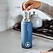 GROSCHE Chicago Stainless Steel Tea Infuser Flask | Beverage Bottle | Hot & Cold Drinks | Loose Leaf Tea Infuser | Travel Convenience Water Bottle | 16 fl oz, Blue