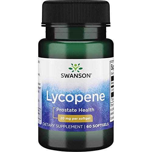 Swanson Lycopene Supplement, Prostate Health Supplement 20 mg, 60 Softgels