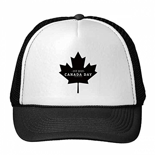 Casquette de baseball en maille nylon réglable avec motif feuille d'érable rouge