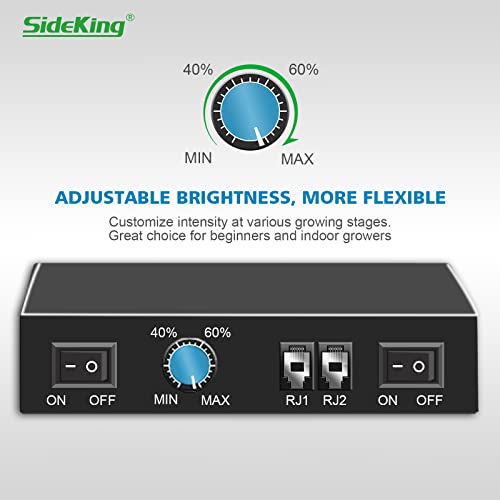 Sideking 2023 Newest Sk4000D Led Grow Light For Indoor Plants, 450W Daisy Chain Dimmable Growing Lamps With 1264Pcs Samsung Diodes, 5X5Ft Coverage Full Spectrum Plant Light For Hydroponic Greenhouse #TOP7