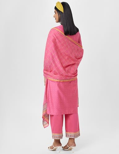 Image of BIBA Women Cotton Straight Suit Set