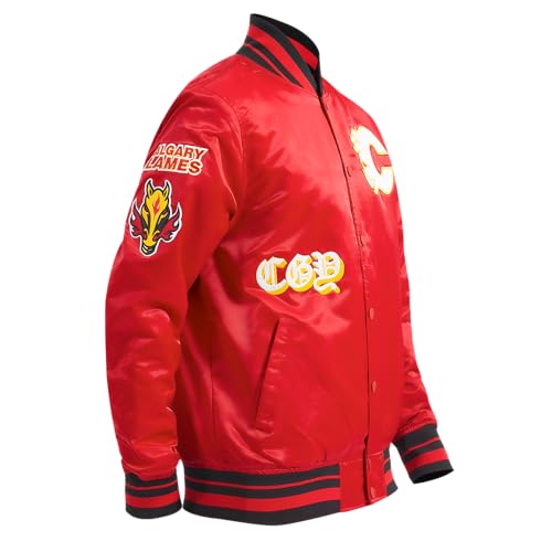 Image of Pro Standard Mens NHL Old English Satin Jacket