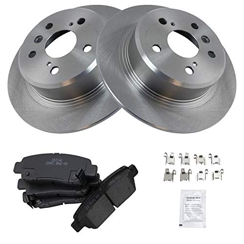Image of TRQ Rear Ceramic Brake Pad and Rotor Set | For 1995-1999 Toyota Avalon