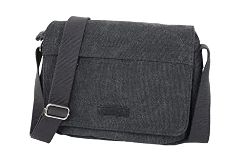 Besace Katana Toile Garnie Cuir De Vachette