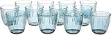 Bormioli Rocco Line Water Glass, Set of 12, 9.75 oz, Lively Blue