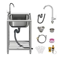 Amazon.co.jp: 簡易式 ステンレス製 流し台 屋外 工場 農園 洗い物 に