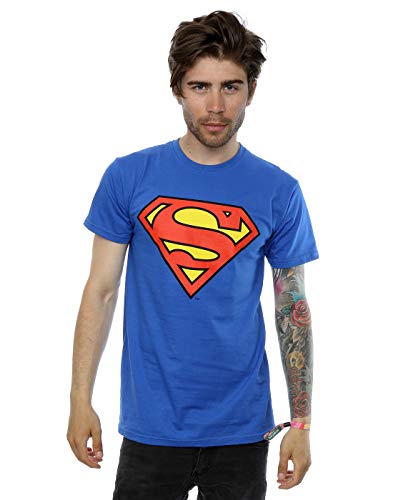Superman Logo T-Shirt,Blau,Größe - FR : L (Taille Fabricant : Large) Cover