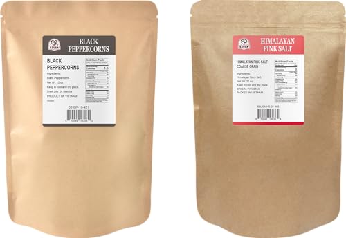 52Usa Whole Black Peppercorns 12 Oz + Himalayan Pink Salt (Coarse Grain) 2 Lb thumb #1