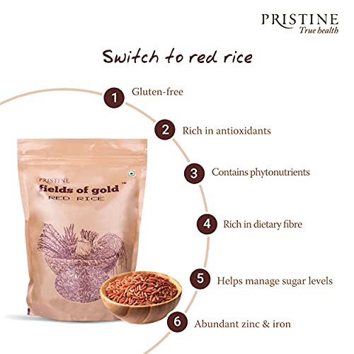 Image of PRISTINE Fields of Gold Red Rice, 1 kg (Pack of 5)