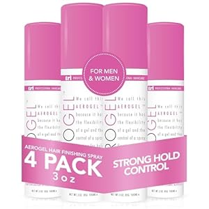 TRI Design Aerogel Hairspray – Strong Hold Hair Finishing Spray for Volumizing & Control, Flexible Styling for All Hair Types, Non-Sticky and Scented – For Women and Men – Travel Size Pack of 4 (3 Oz)