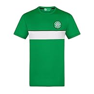 Official Celtic FC mens polyester T-shirt Full colour club crest to chest Garment size (Chest): Small 40"; Medium 42"; Large 44"; XL 46"; XXL 50"; 3XL 53" Hi spec T-shirt; 100% polyester