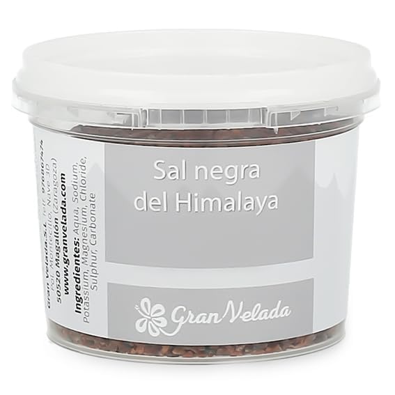 Sal Negra del Himalaya: Cristales Marrón Oscuro para Exfoliantes, Sales de Baño y Envolturas Corporales | Rica en Hierro, Azufre y Magnesio | 1000 gr