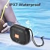 Portable Bluetooth Speaker, Small Speakers Bluetooth Wireless, IPX7 Waterproof Bluetooth Speaker Suitable for in Bathroom, Pools, Boating and Hiking Black