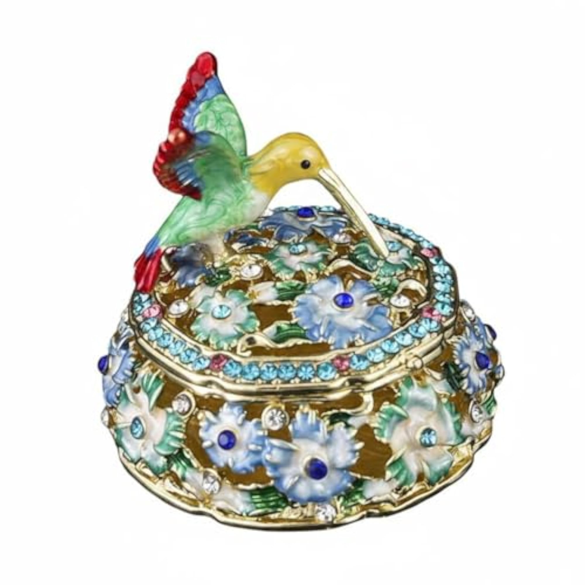 Handmade Hummingbird Trinket Box Luxury Design Home Decor