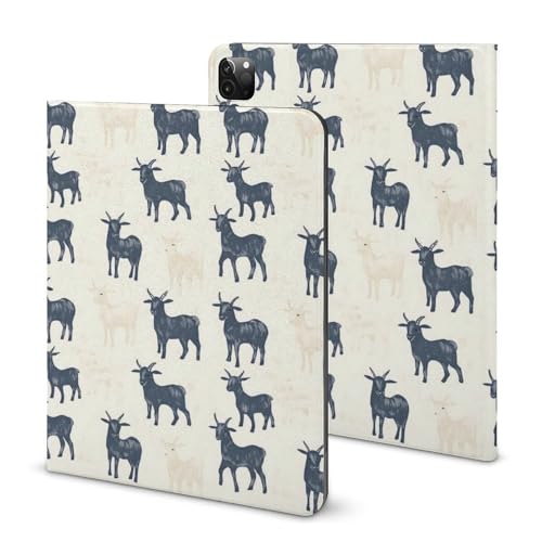 Coque iPad Pro 11 chèvre rétro avec porte-crayon pour modèles 2018-2022