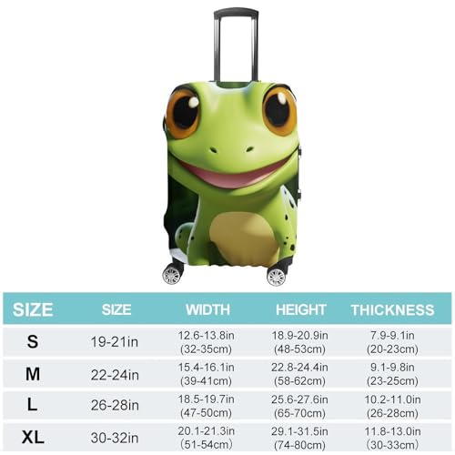 Carry on Luggage Cover Cute Frog Suitcase Covers for Luggages Tsa Approved Travel Luggage Sleeve Protector Elastic Suitcase Protector Anti-Scratch Washable Fits 19-30 Inch Case -S2