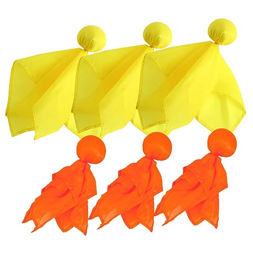 Gogogmee Premium 6pcs Penalty Flags Tossing Flags for Soccer Sports American Football Referee Props Party Game