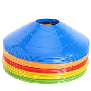 BiAnYC 25/50/100 Pcs Pro Disc Cones – Training Cones Agility Soccer Cones with Carry Bag for Training, Soccer, Football, Basketball,Kids and Other Sports and Games(5 Colors)