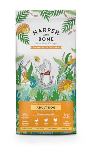 Harper & Bone Adult Dog – Flavours of The Farm – Ente, Huhn und Truthahn (12 kg)