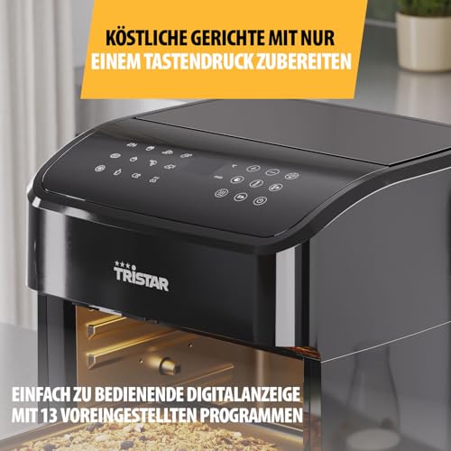 Tristar Mini Backofen & Heißluftfritteuse, 2-in-1-Airfryer, BPA-frei, 12 L, 12 Programme, Sichtfenster, 1800 W, FR-9065 – Bild 7