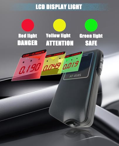 Image of 2026 Portable Breathalyzer, Easy-to-Use Alcohol Tester with Backlit Display - Ideal for Home Use, Parties, and Special Events, Professional Alcohol Tester with 10Pcs Mouthpieces