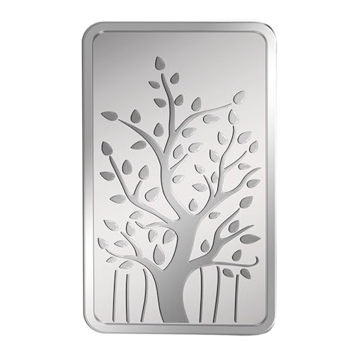 Image of MMTC PAMP 999.9+ Purest Silver Bar, Banyan Tree 250 gm Silver Coin, LBMA Certified
