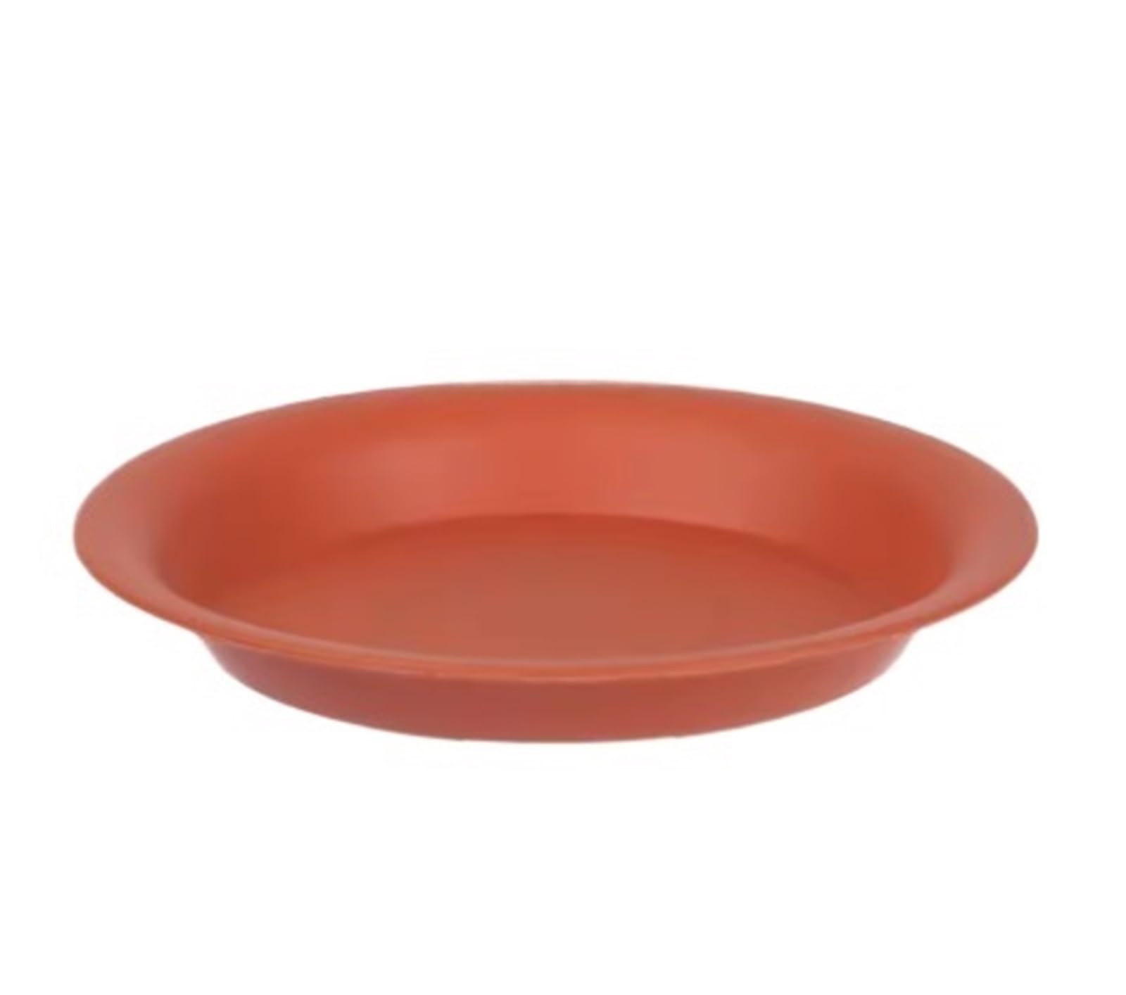CNYUON 20Pcs Round Drip Trays Plant Saucer Garden Flower Pot Indoor Outdoor Plastic Tray Saucers Home Decor(Brick Red 10x13.5cm)