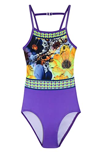 United All Around Purple with Yellow Flowers #344-CL