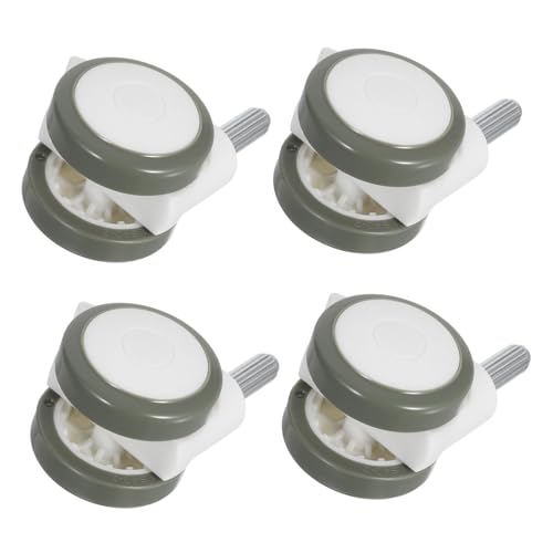 OFFSCH 4 pezzi Ruote Girevoli Silenziose per Culla Pieghevole con Freno Ruote per Mobili Protezione Pavimento Freni Affidabili per Lettino Tavolo Scaffale e Bucato