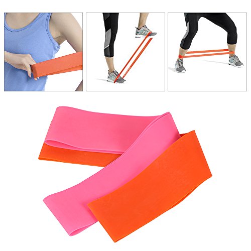 DECDEAL 2PCS Sports Exercise Resistance Loop Bands Set Conjunto de Banda Elástica para Treinamento d