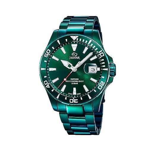 JAGUAR Reloj Hombre Analógico de Acero Inoxidable 316l Verde - Movimiento de Cuarzo - Calendario - Cristal Zafiro de Alta Resistencia - Resistente al Agua 20 ATM J988/1 Executive | Ya disponible en tu tienda friki favorita! En mundofriki.es! JAGUAR Reloj Hombre Analógico de Acero Inoxidable 316l Verde - Movimiento de Cuarzo - Calendario - Cristal Zafiro de Alta Resistencia - Resistente al Agua 20 ATM J988/1 Executive | Ya disponible en tu tienda friki favorita! En mundofriki.es!