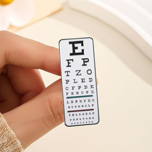 Image of Medical Optometrists Enamel Brooch Ophthalmology Vision Test Optometry Pin Jewelry for Doctor Nurse Backpack Lapel Badge