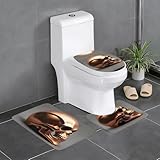 YYHHAOFA 3-teiliges Badezimmerteppich-Set, wasserabsorbierend, schnell trocknend...