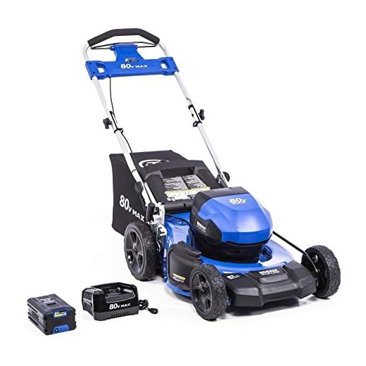 KT Kobalt 80-Volt Max Brushless Lithium Ion 21-in Push Cordless Electric Lawn Mower (Battery Included)