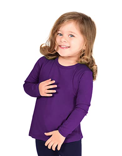 Image of Lilax Girls' Basic Long Sleeve Round Neck Cotton T-Shirt
