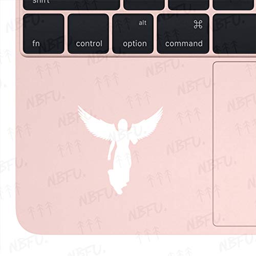 Image of Angel With Wings (White) (Set Of 2) Premium Waterproof Vinyl Decal Stickers For Laptop Phone Accessory Helmet Car Window Bumper Mug Tuber Cup Door Wall Decoration