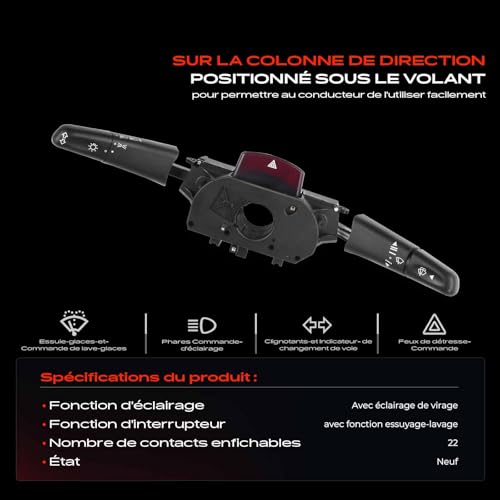Commodo interrupteur de colonne de direction pour Sprinter Bus et Camionnette - 4