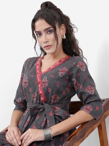 Image of Vishudh Women's Casual Dress | Comfortable Everyday Wear for All Occasions | Chic & Versatile Fashion for Women
