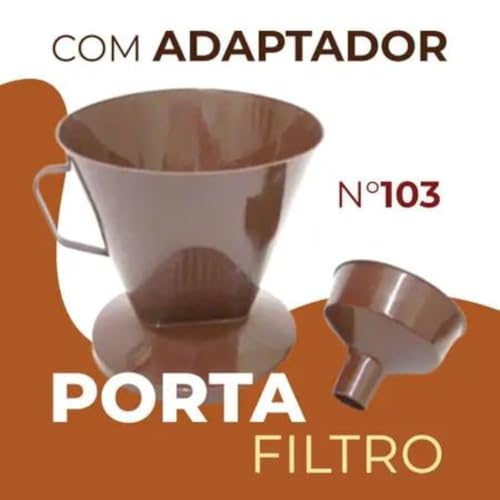 Kit Suporte para Filtro de Café Plástico+ Adaptador Para Garrafa Térmica+ Coador de Café Reutilizáve